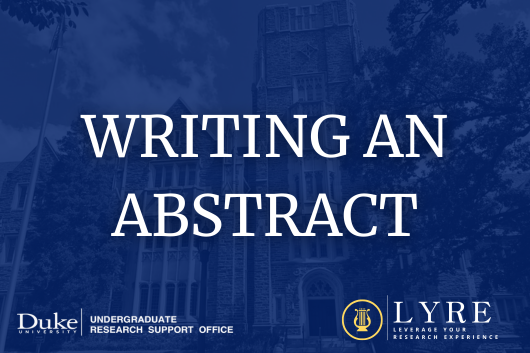 Writing an Abstract