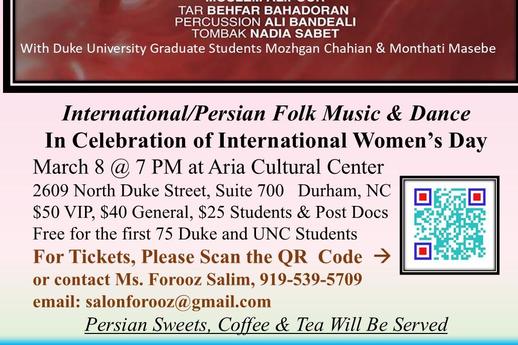 International/Persian Folk Music & Dance In Celebration of International Women’s Day