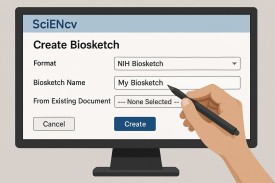 Computer with Biosketch