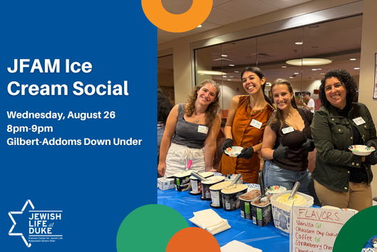 JFAM Ice Cream Social with Jewish Life at Duke